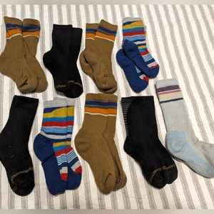 REI / Gold Toe Wool Kid Sock Group Lot of 9 Pairs